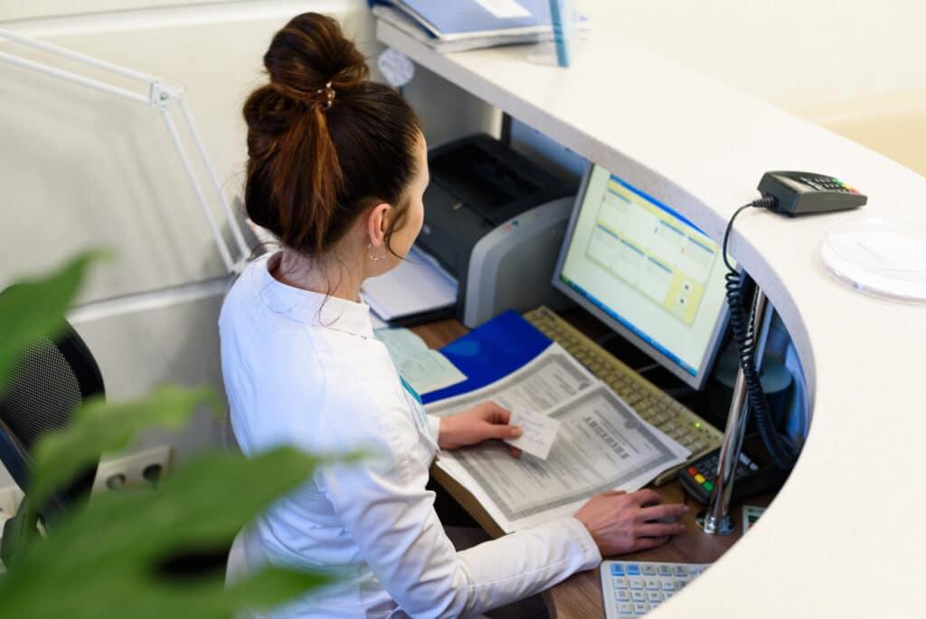 Patient registration process at a healthcare facility