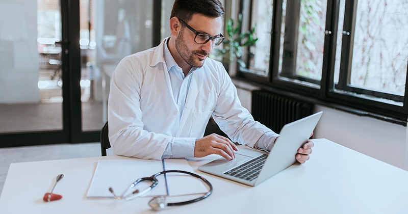 Doctors using big data insights to improve patient care.
